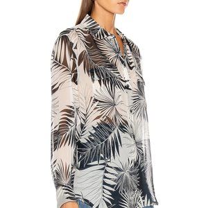 Equipment palm-print silk georgette blouse